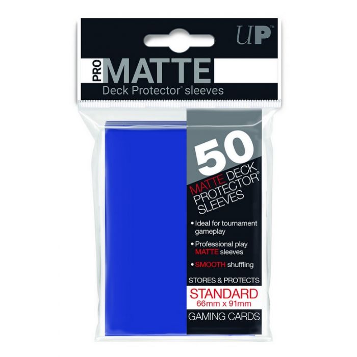 UP - Deck Protector Sleeves - PRO-Matte - Standard Size (50) - Blue