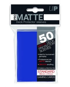 UP - Deck Protector Sleeves - PRO-Matte - Standard Size (50) - Blue