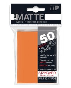 UP - Deck Protector Sleeves - PRO-Matte - Standard Size (50) - Orange
