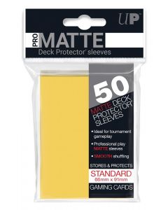 UP - Deck Protector Sleeves - PRO-Matte - Standard Size (50) - Yellow