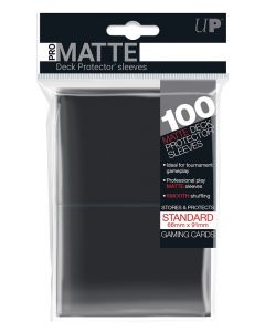 UP - Deck Protector Sleeves - PRO-Matte - Standard Size (100) - Black