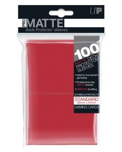 UP - Deck Protector Sleeves - PRO-Matte - Standard Size (100) - Red