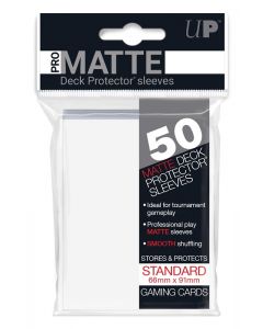UP - Deck Protector Sleeves - PRO-Matte - Standard Size (50) - White
